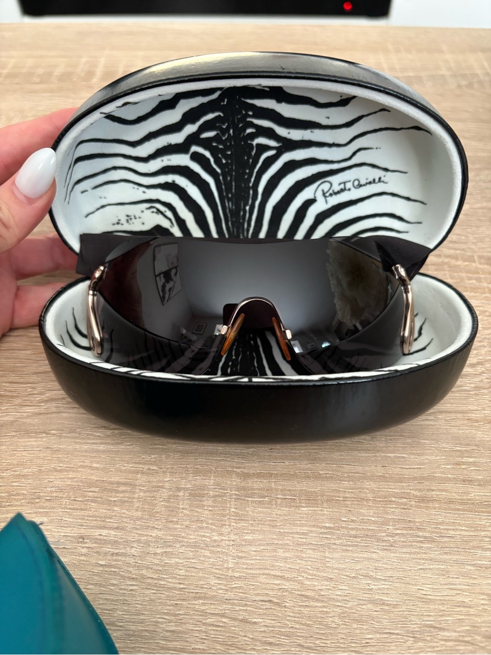 Roberto Cavalli Brown and Rose Gold Serpent sunglasses